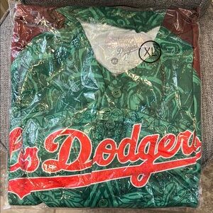 Green Los Angeles Dodgers Jersey XL